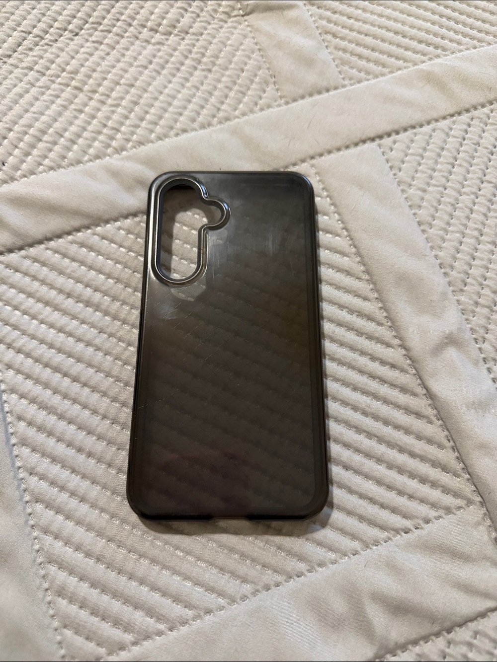 Black Transparent Camera-Cut Phone Case for Samsung S24